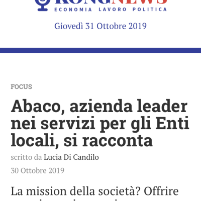 La testata giornalistica kongnews.it parla di Abaco