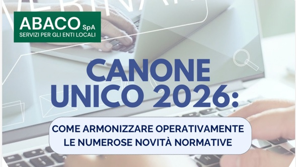 Webinar sulle numerose novità del Canone Unico